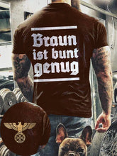 Herren Braun ist bunt genug bedrucktes Kurzarm-T-Shirt